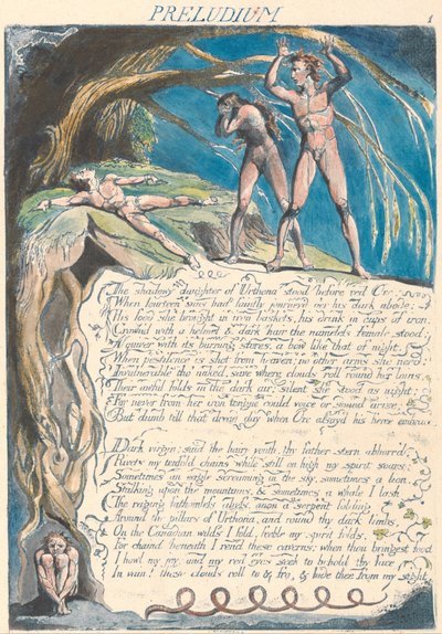 America. A Prophecy, Plate 3, Preludium by William Blake